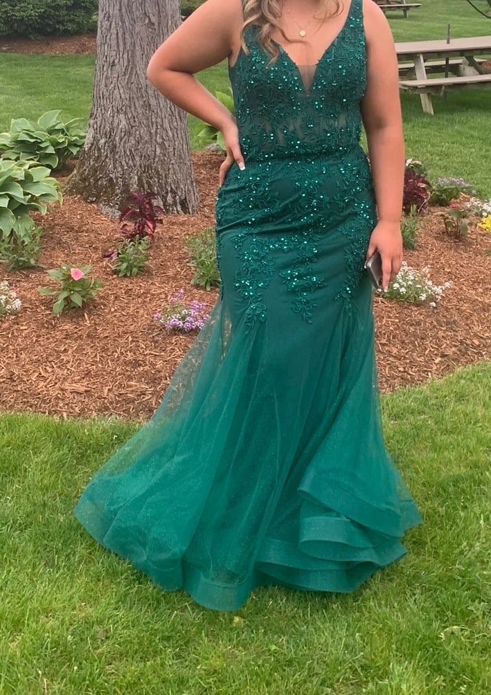 Emerald Green Prom Dress NLSbwrOXn