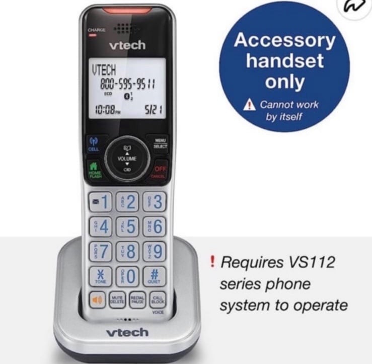 VTech Accessory Handset with Bluetooth Connect to Cell and Smart Call Blocker mPSVTonPI