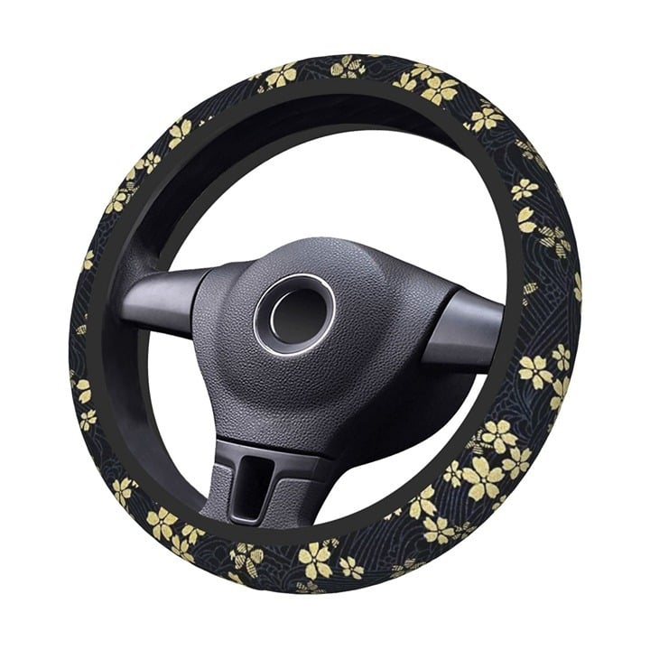 New Sakura Flower Soft Flexible Car Steering Wheel Cover Protector 14