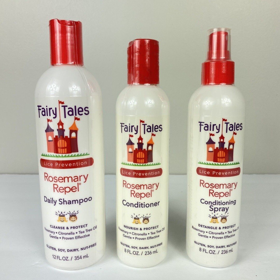 Fairy Tales 3 pc set Rosemary Repel Shampoo & Conditioner + Leave-in Spray Kids OX6nNHcH1