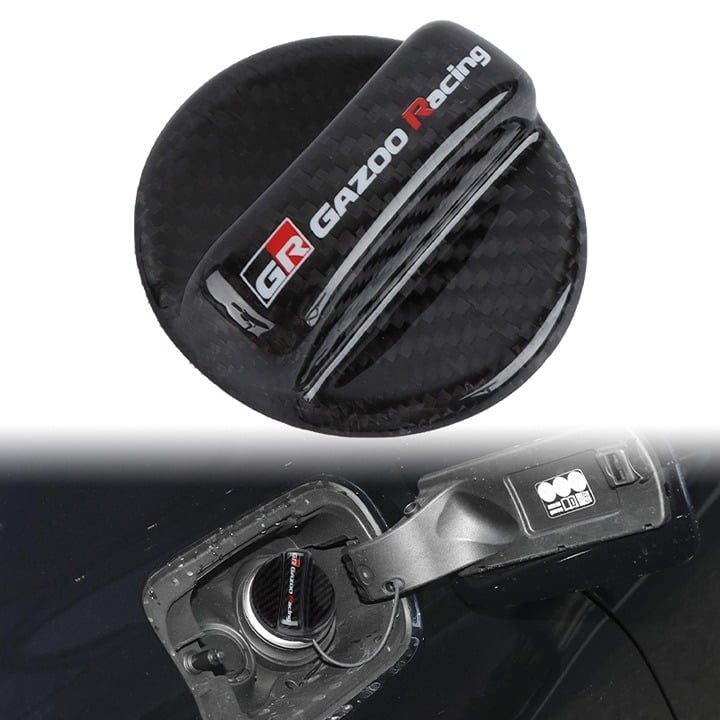 BRAND NEW GR GAZOO RACING Real Carbon Fiber Gas Fuel Cap Cover For Toyota IYWa9yLvF