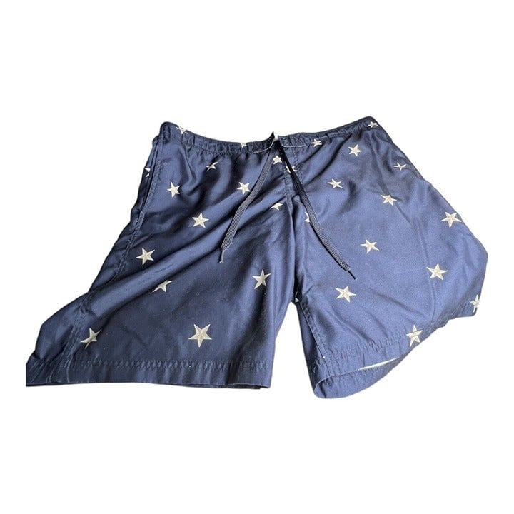 NWT Faded Glory Swim Suit Shorts Men´s Large ~ Navy ~ Stars ~ NoLjsX53P