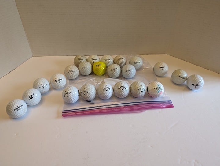 Golf Ball Lot of 23 Used Assorted Titleist Nike Callaway Pinnacle Srixon Noodle iV9YnT8ZD