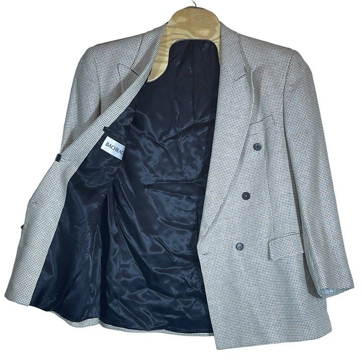 Bachrach Silk Blend Coat Jacket Silk Blend 44R NrkwFKRrX