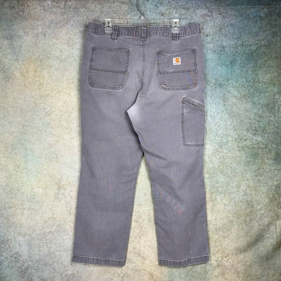 Vintage Carhartt Carpenter Pants Mens Sz 38x30 actual 36x28 Gray 90s Work Wear LithaWFcC
