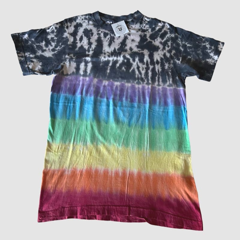 Tomcat Tie Dye Creations Men´s Crumple/Stripe Design T-Shirt Multi, NWT-Size S nZEUhMDul