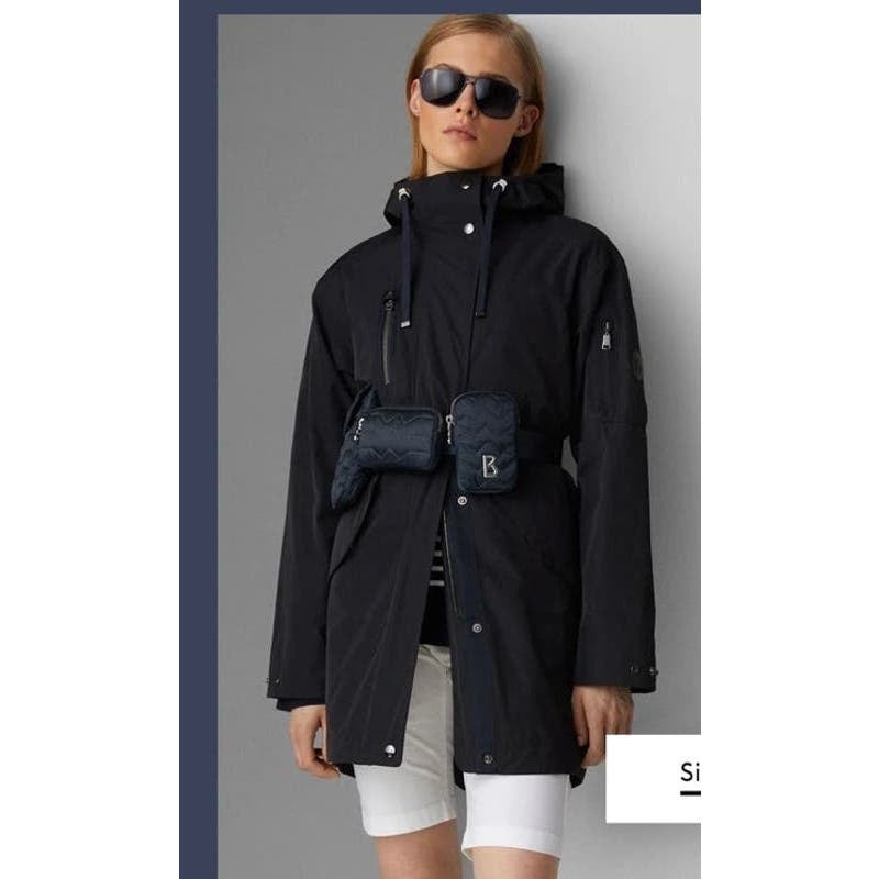 Vintage BOGNER Hooded black ladies ski jacket size medium QFiad9JlL