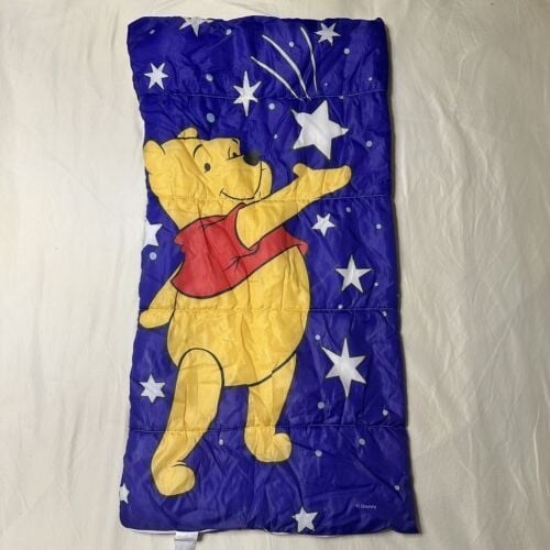 Vintage Disney Winnie the Pooh Glow In The  Dark Stars Kids Sleeping Bag 27x54 RGas0Wk4y