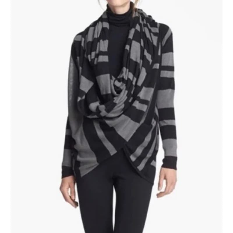 Alice + Olivia Sweater Women´s Large Wrap Cardigan Linen & Nylon Classic Boho HevvrBUqp