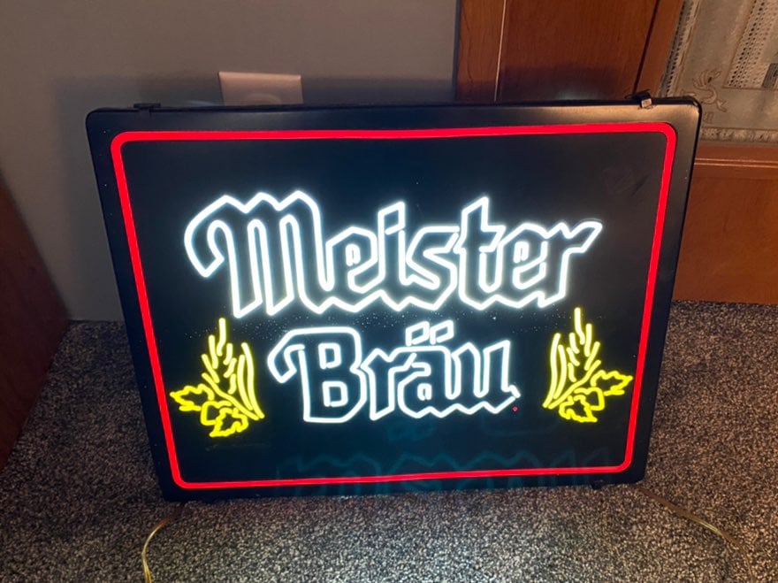 Meister Brau Neon Lighted Sign IJMeEtOgP