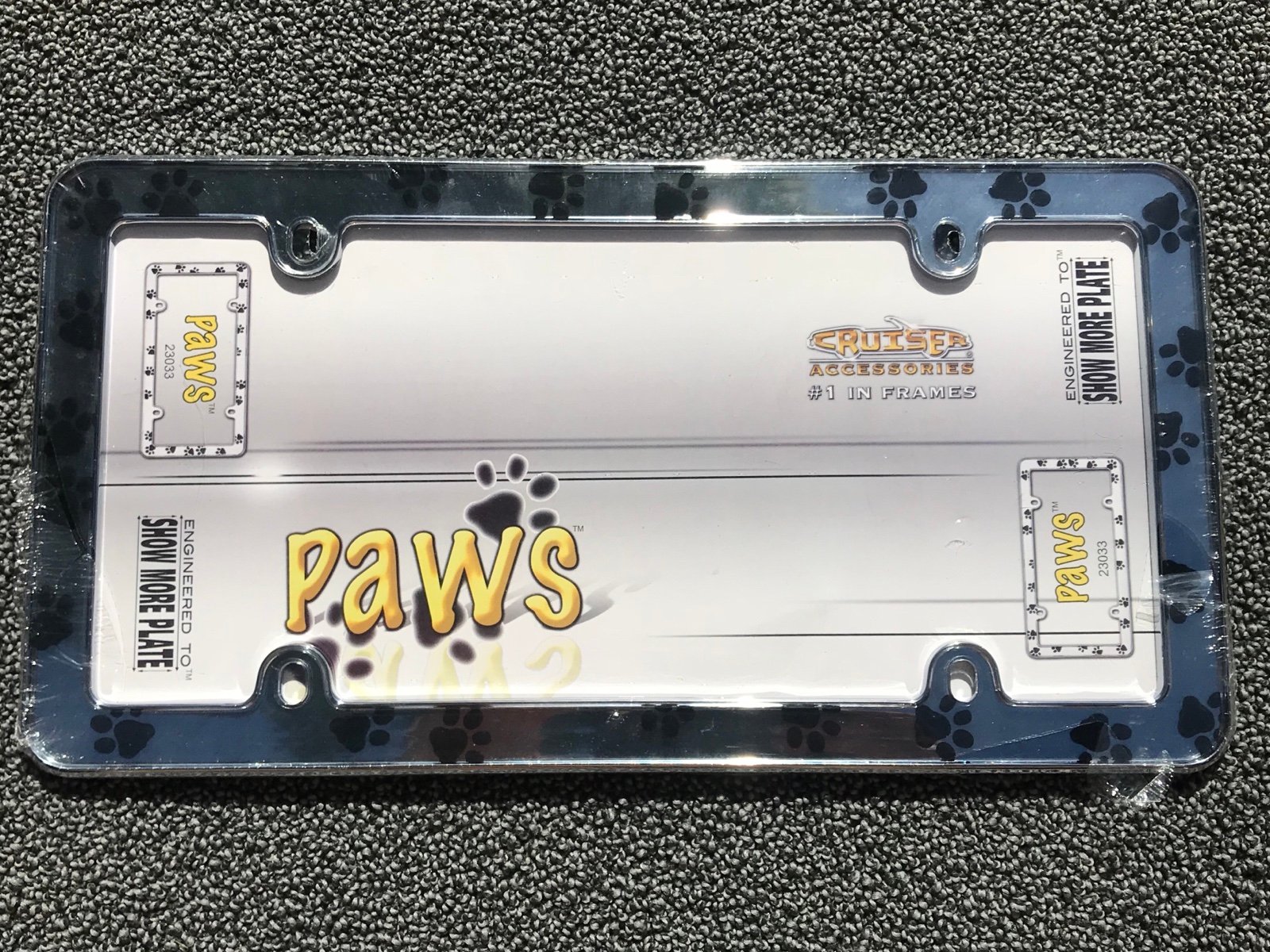 Dog Paws License Car Vehicle Plate Frame MDfAOc6W3