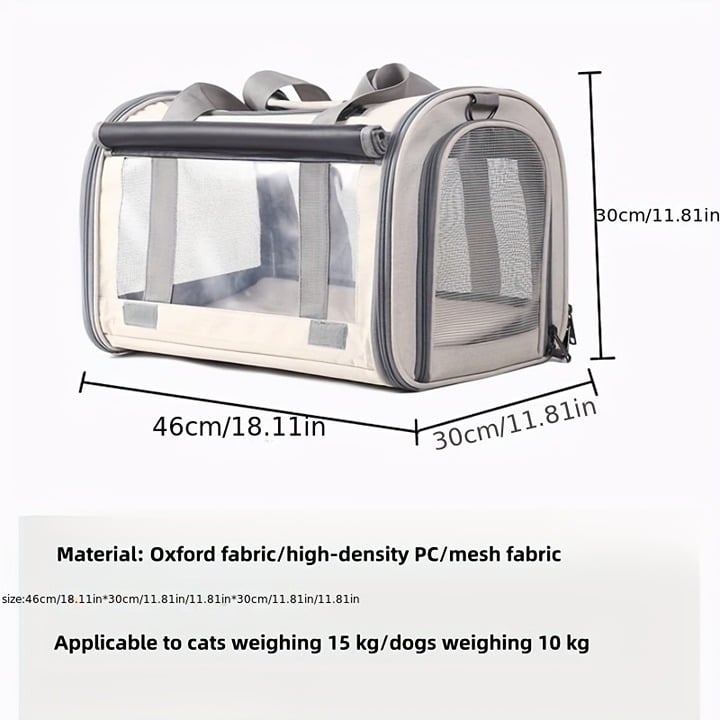Portable Pet Outgoing Bag Breathable Foldable Large Capacity Cat Backpack Car KJY6dd9dZ