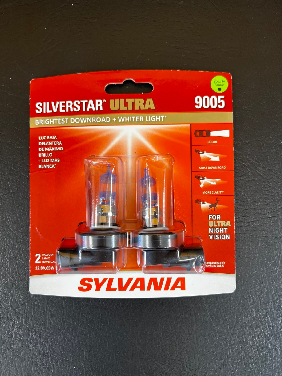 SYLVANIA 9005 SilverStar Ultra High Performance Halogen Headlight Bulb, J7kMCgqCJ