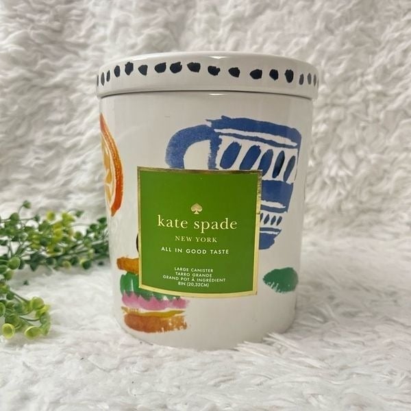 Kate Spade x Lenox All in Good Taste Pretty Pantry Large Lidded Canister KoP5COvcK