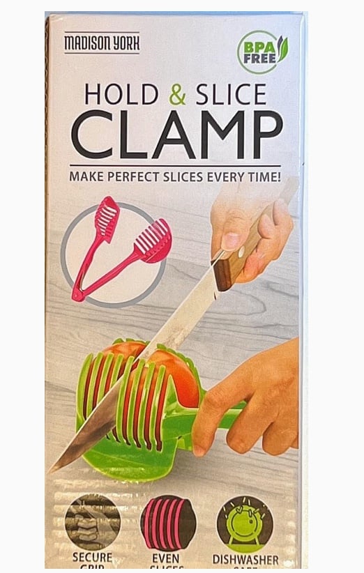 NEW- Vegetable Slicer Set. Hold and Slice Clamp- Green pmW6uP3NJ