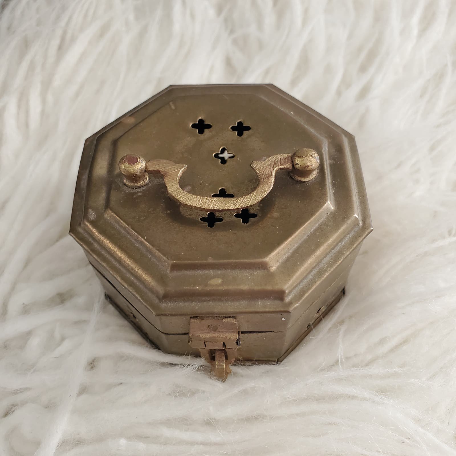 Solid Brass Vintage Hinged Cricket Box Cage k2hIRjCyb