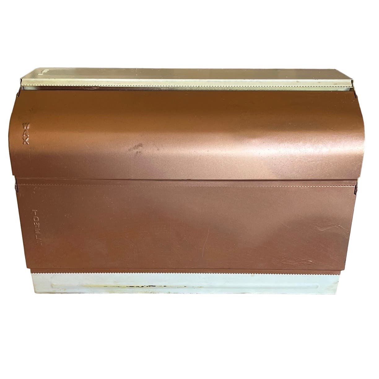 Vintage Metal Kitchen Foil Wax Paper Towel Dispenser Wall Mount Copper/Cream gQng0o7C2