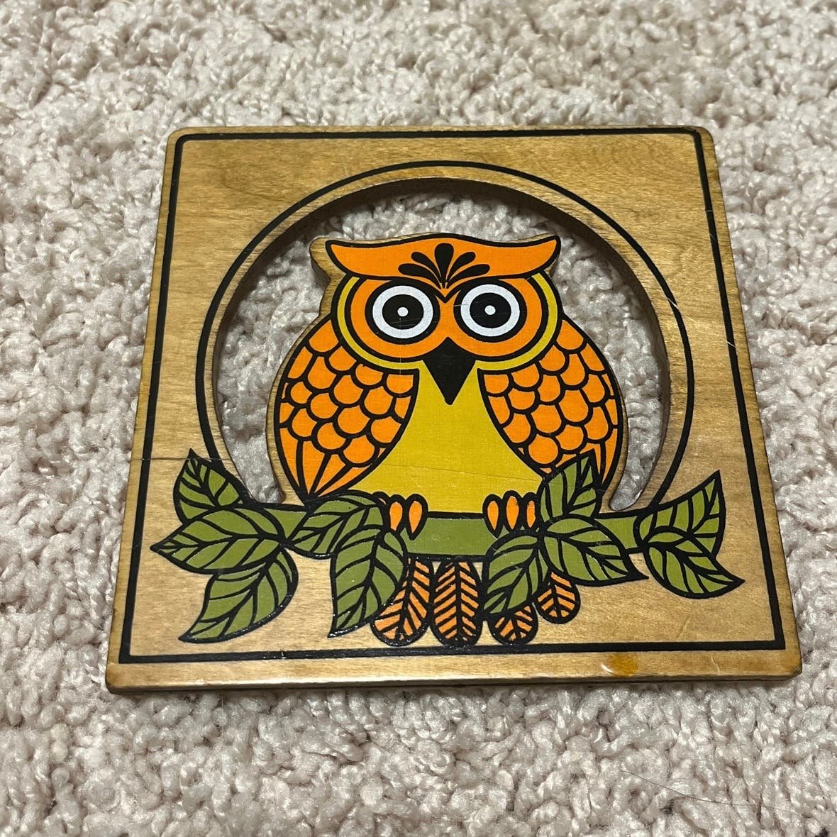 Vintage Owl plaque otagiri omc Japan L4ydlz0LZ