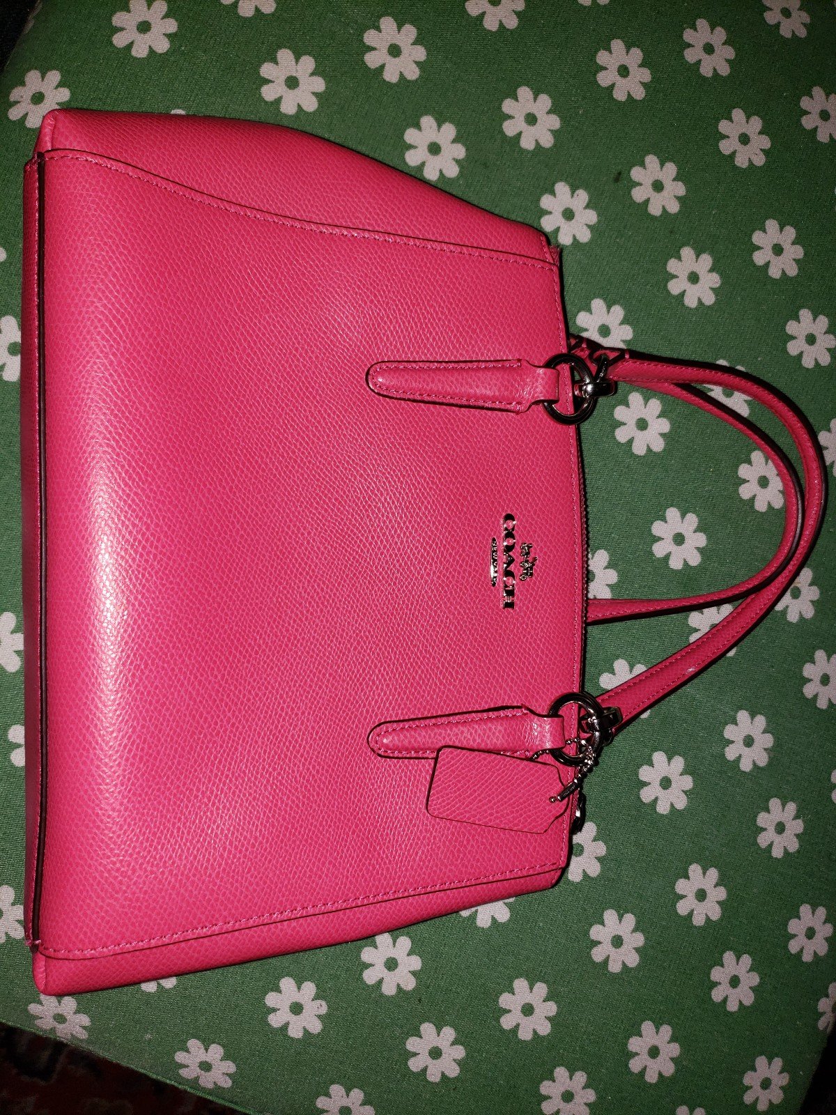 Coach Mini Christie leather bag hot Pink He9ZTh1e7