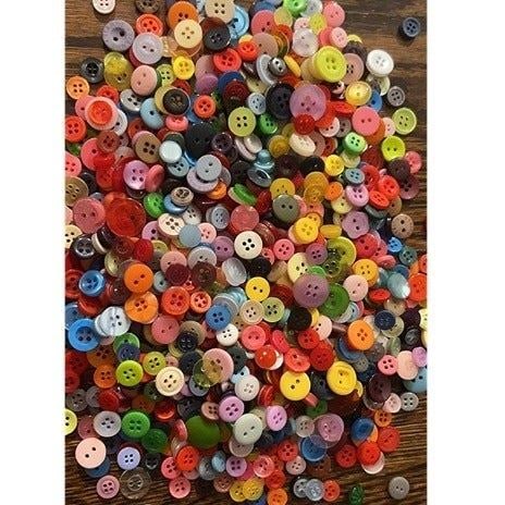 1000 Pcs Resin Buttons, Assorted Sizes Round Craft Buttons for Sewing DIY Crafts PPlaUhpuQ