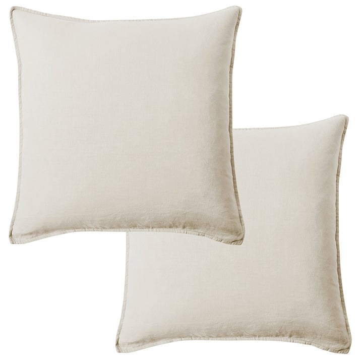 Levtex home Washed Linen Square Pillow Cover Set of 2 - 20x20 olED3Zld1