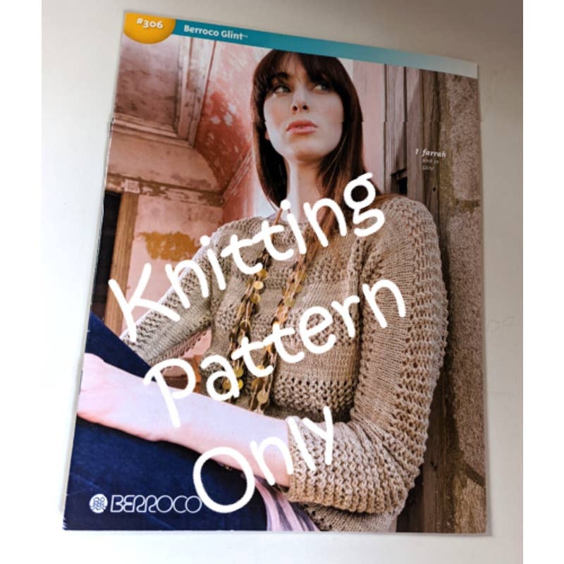 New Berroco 306 Glint Womens Loose Weave Pullover Sweater Knitting Pattern Book jLH5hegfG