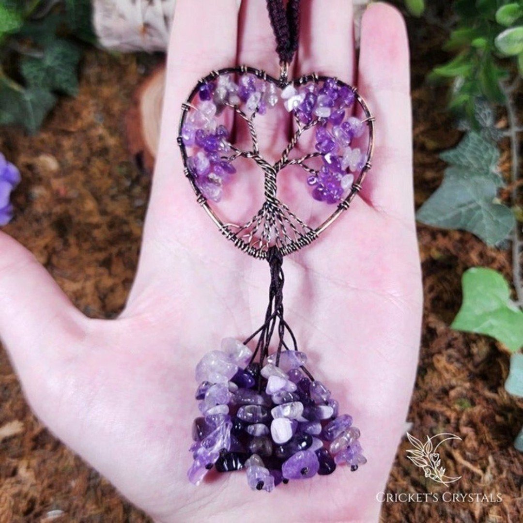 Handmade Amethyst Crystal Heart Décor #4 qtAluhP08