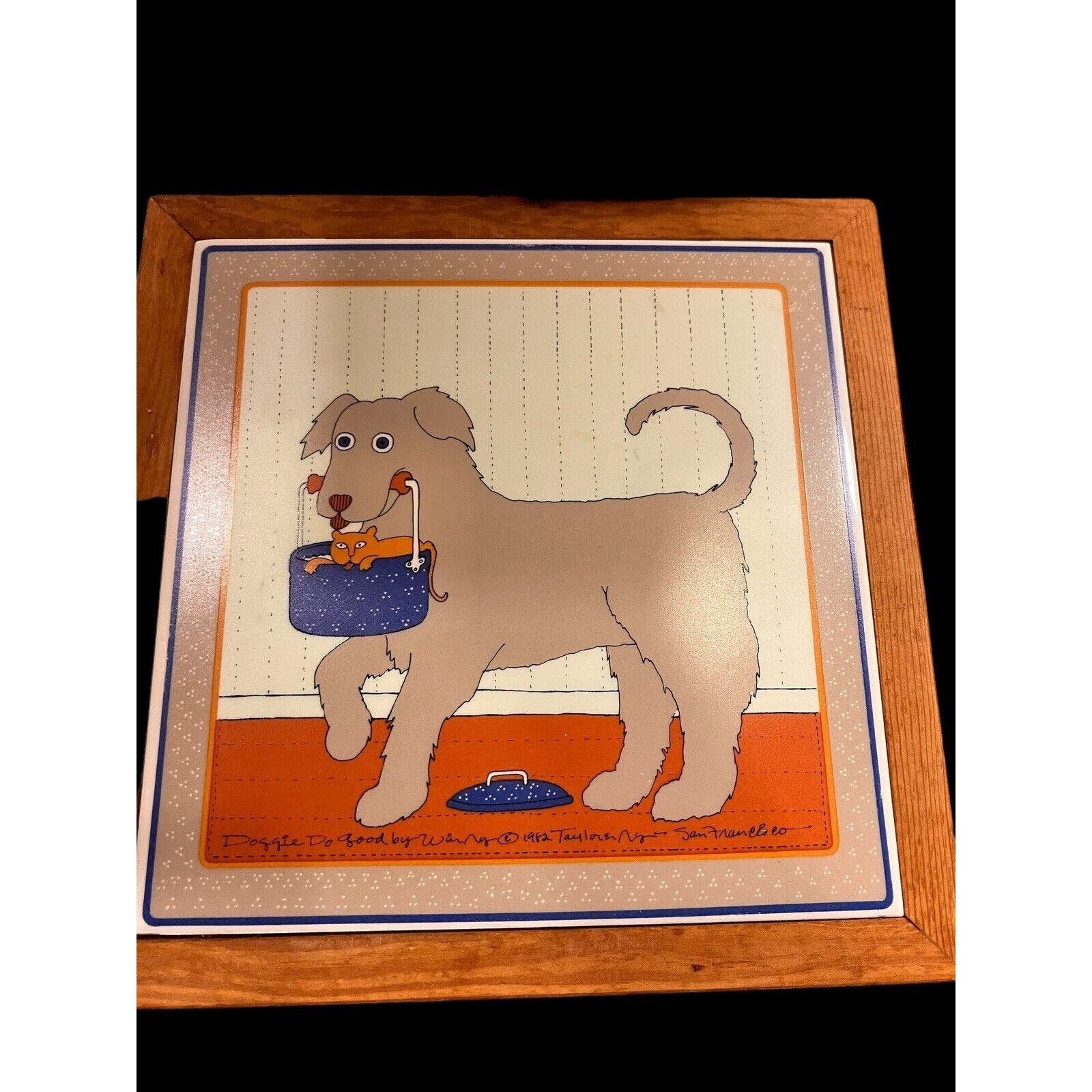 Doggie Do Good Trivet Wall Plaque 1982 Taylor And Ng San Francisco Sign Tile lePXEj6IT