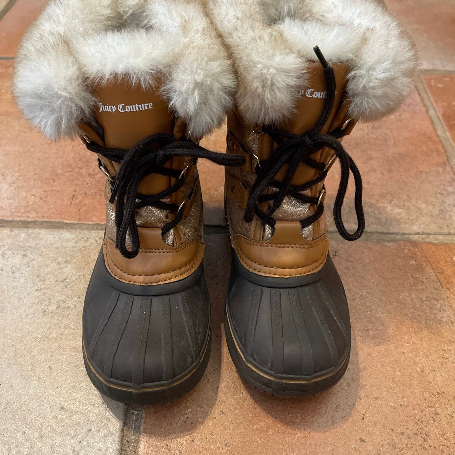Juicy Couture faux fur lined Duck boots size 2 mNGBPVD5w
