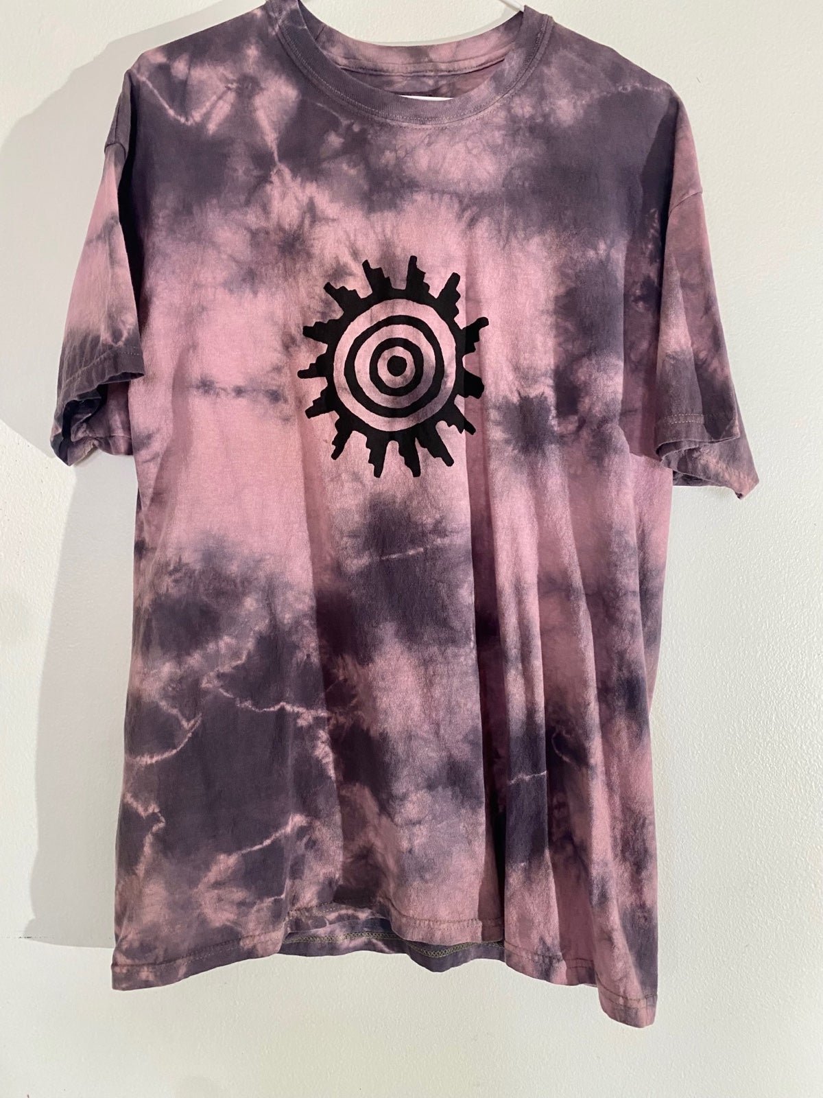 Tie dye Wrinkle T-shirt with Print Art size Large P134OY4zo