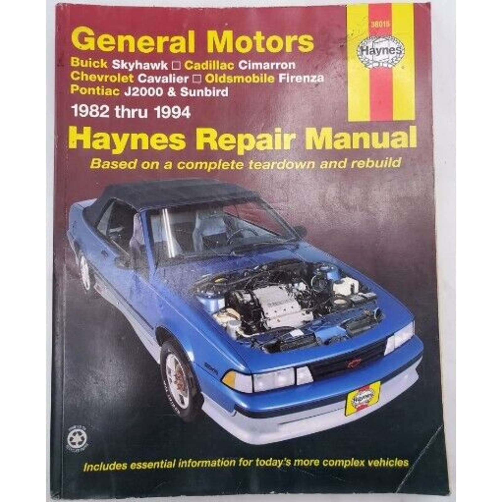 Haynes Repair Manual GM 1982-1994 Buick Skyhawk Chevy Cavalier Pontiac Sunbird qtXjZI3Vy