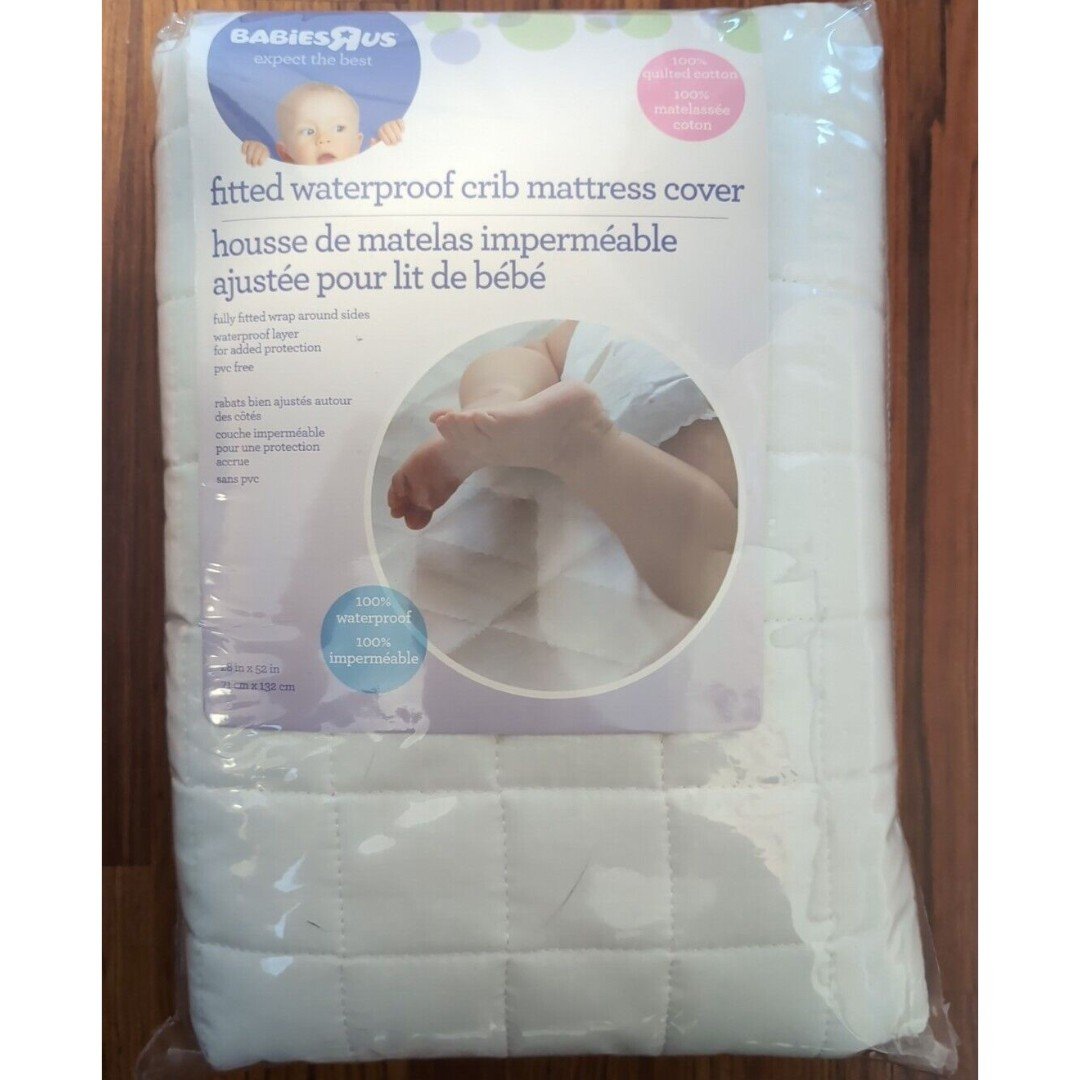 babies r us fitted waterproof crib mattress cover  28 x 52 in NEW Quilted jx67DRf11