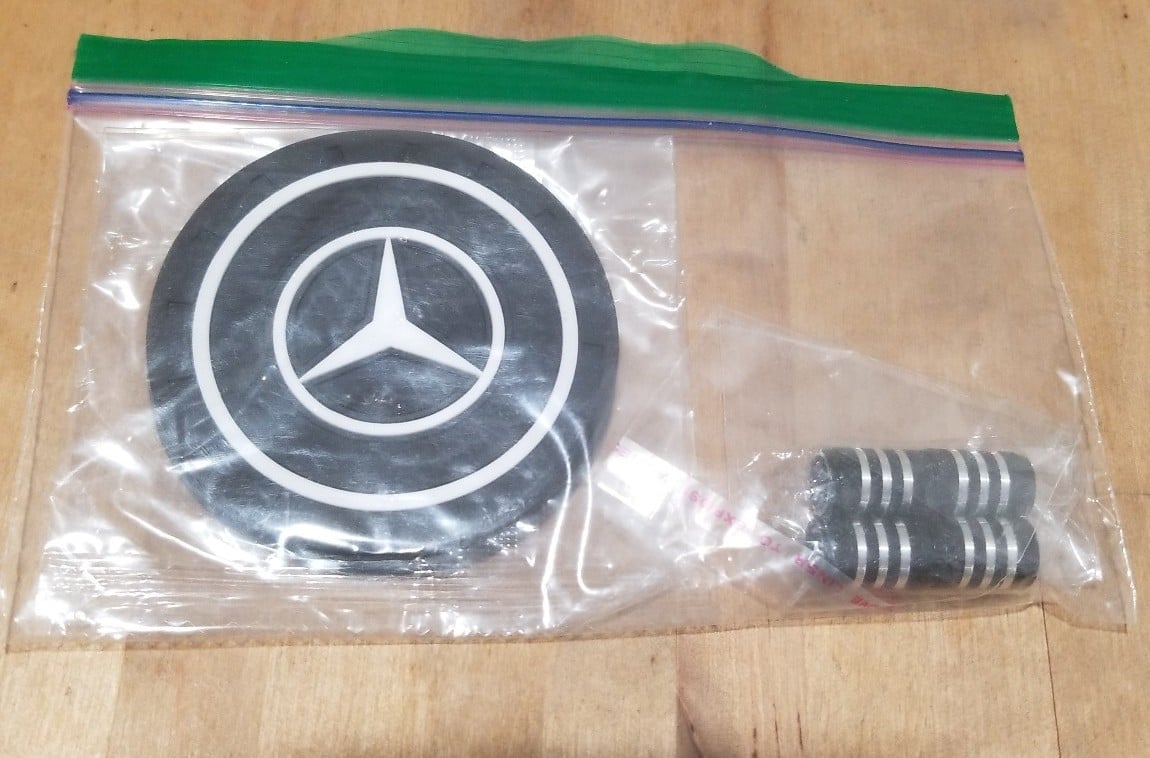 Mercedes Benz Cupholder Coasters + Tire Air Valve Caps Set lhzrbFEwG