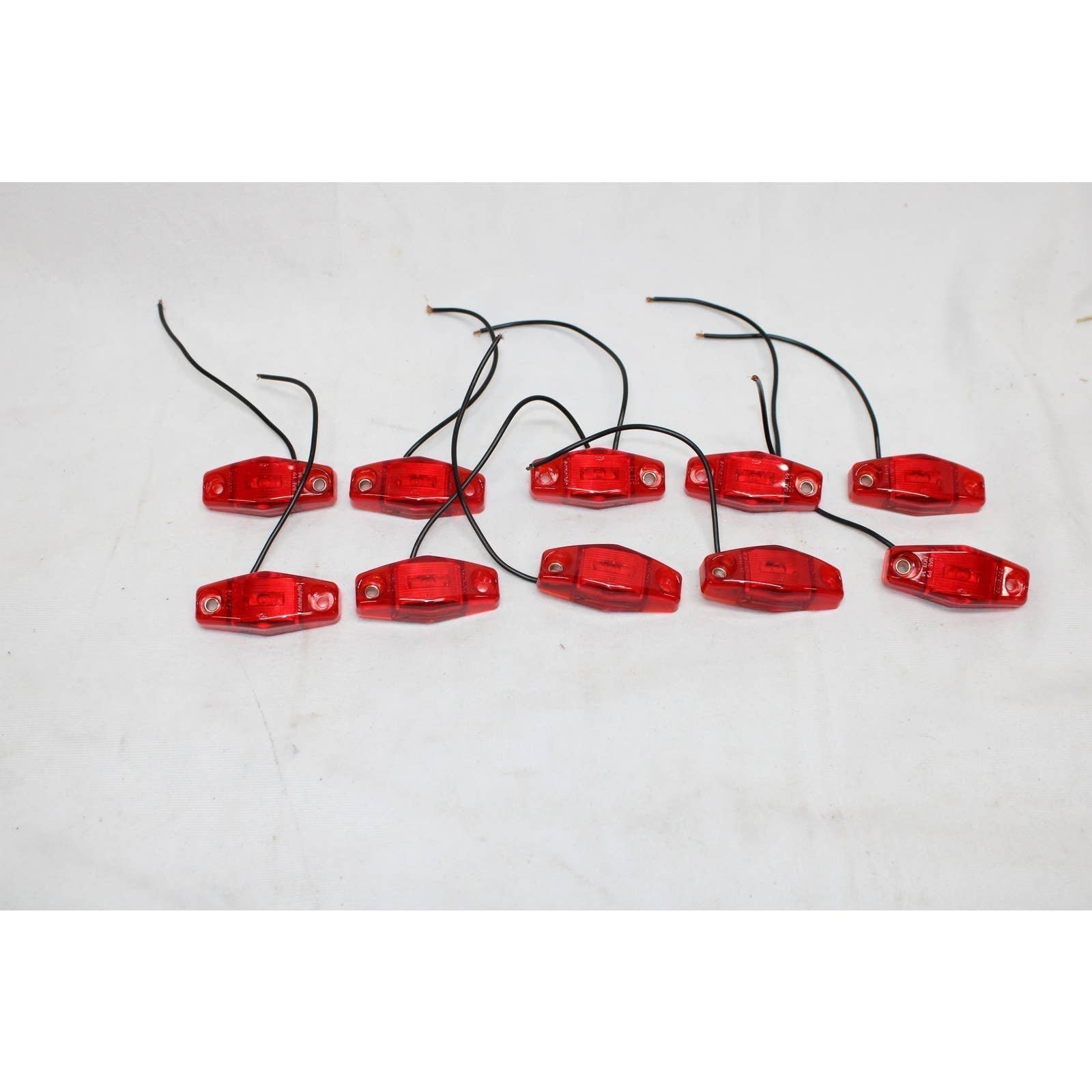 10- OPTRONICS RED LED LIGHT CLEARANCE MARKER FOR TRUCK OR TRAILER kvsHsVPWq