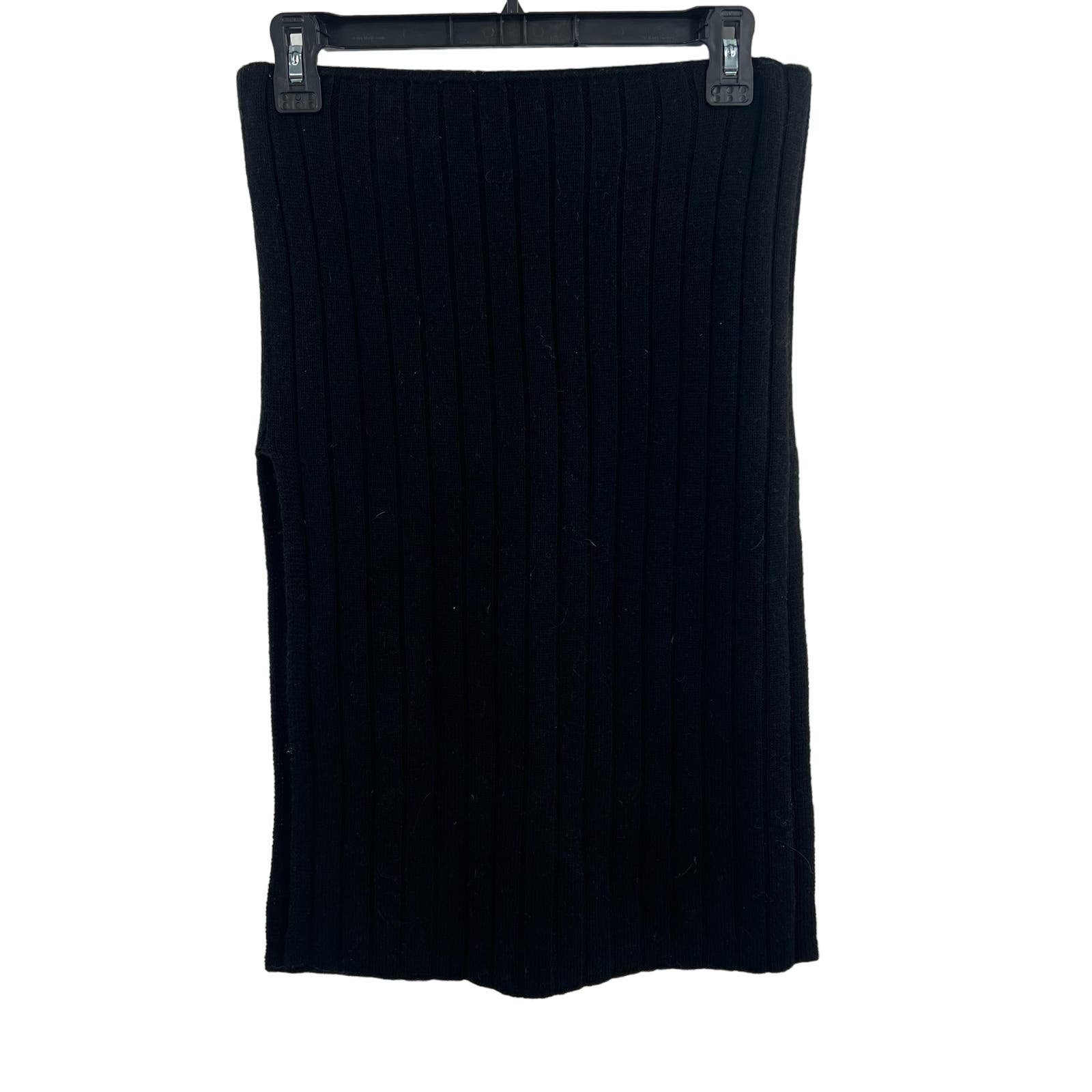 Something Navy Black Ribbed Knit Sweater Skirt Size Small JIiJfoF4C