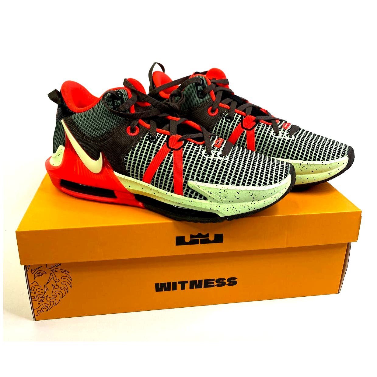 Nike LeBron Witness 7 Men´s Size 11.5 Alligator Volt Crimson DM1123 001 I51es067R