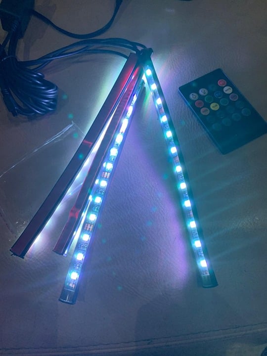 48 LED Lights Strip Interior Atmosphere Neon Lamp With IR Remote Changing Color oXmF4JQAW