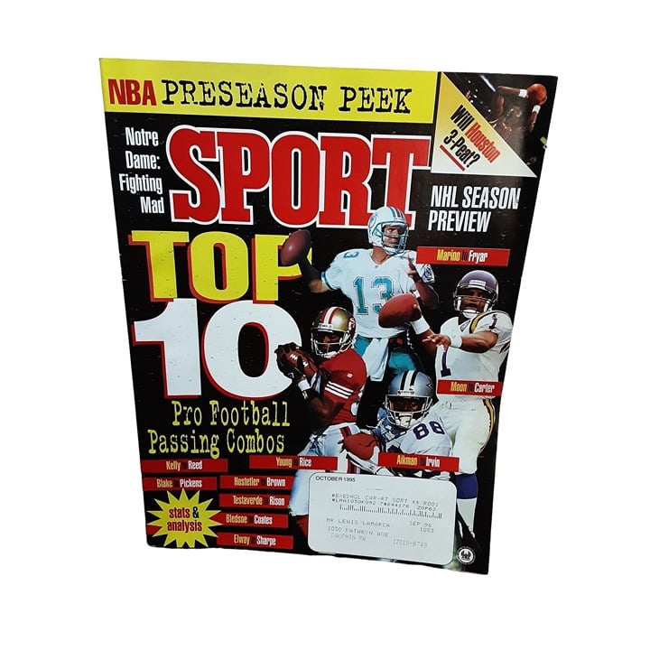 Sport Magazine October 1995 Top 10 Football Marino Rice mc6eSzjTJ