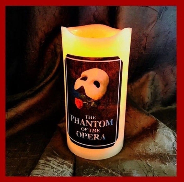 Broadway Phantom Of The Opera Flameless Candle with Timer Ick3fgiZF