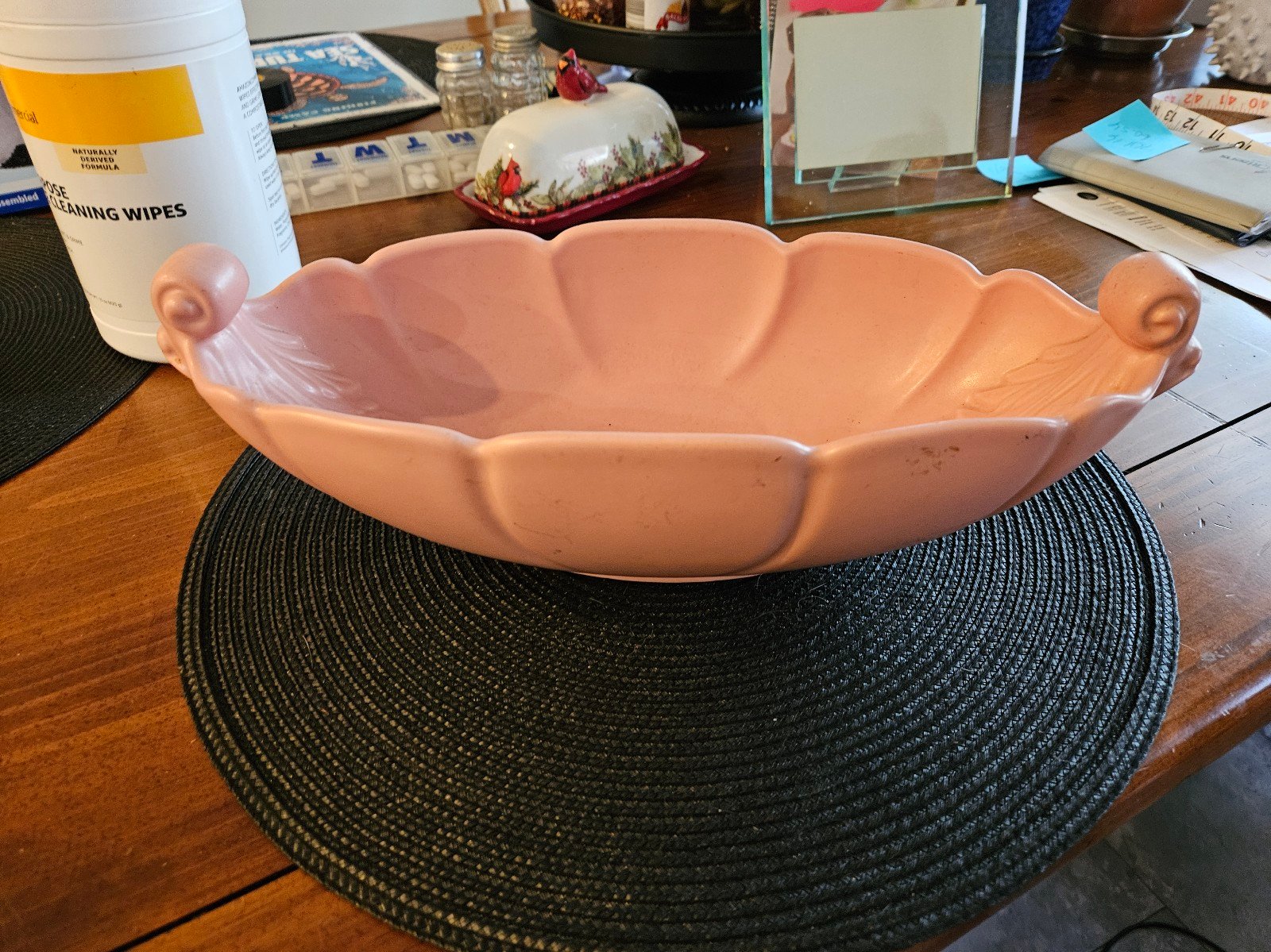 Pink Abingdon Pottery USA Large Oval Planter perfect for Succulents vintage lOVTFTcjO