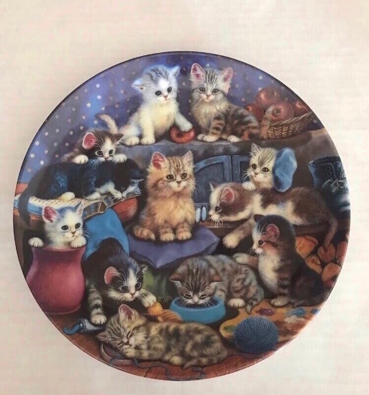 Litter Rascals ~Frisky Business~Cat Collector Plate Bradford Exchange #6860 I GWb6qkhtz