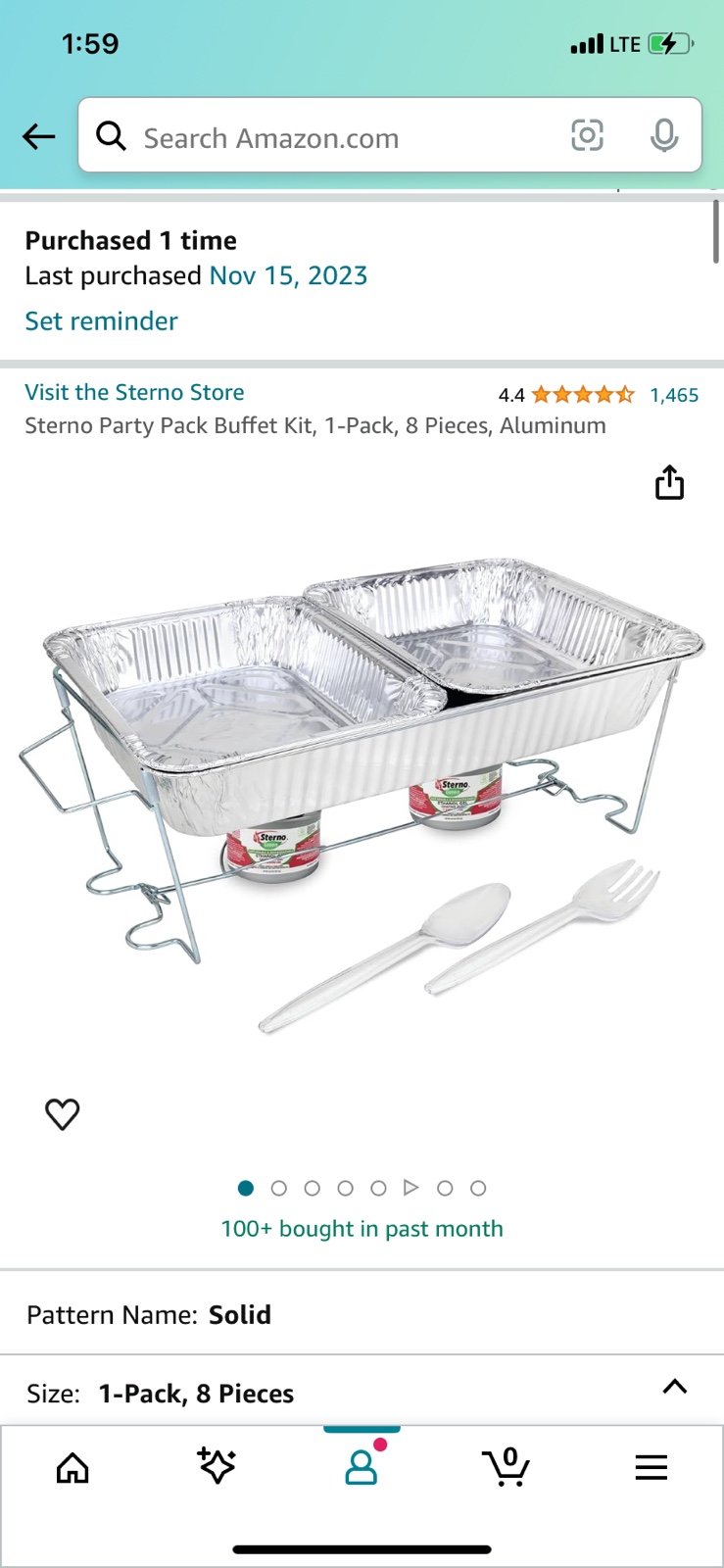 Sterno Party Pack Buffet Kit, 1-Pack, 8 Pieces, Aluminum o5IT6vBJV