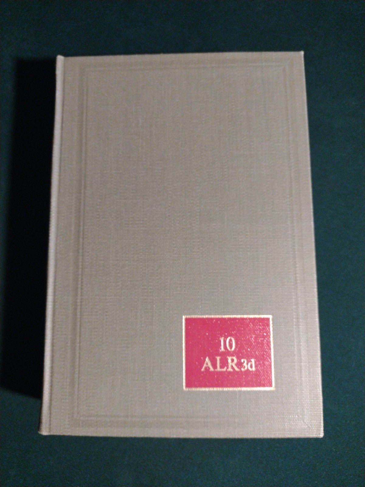 American Law Reports Vol 10 ALR 3d Cases & Annotations (HC 1966) & supplement i4MOm1w1L