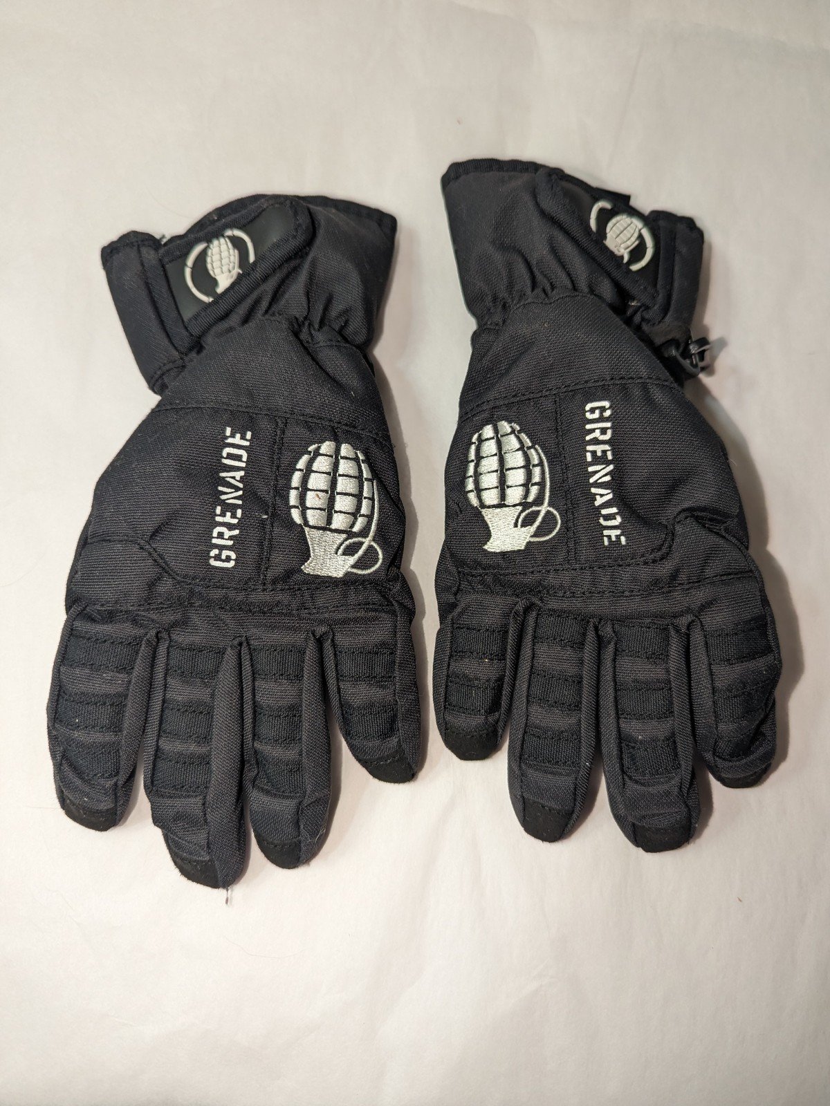Grenade GLOVES Snowboard Ski Snow Gloves BLACK & WHITE  - Size SMALL YOUTH RwzTW94ui