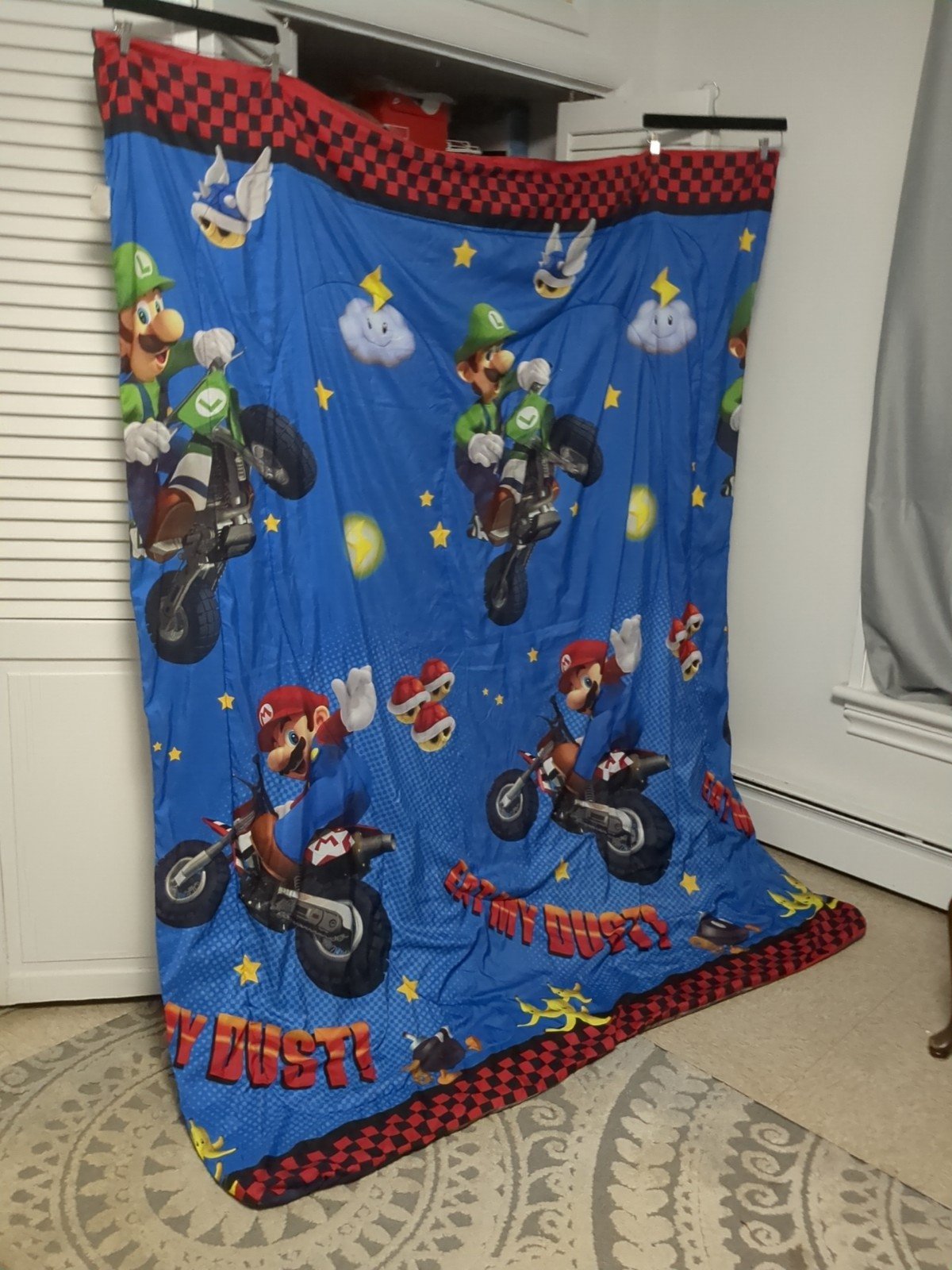 Nintendo Super Mario Full / Double Reversible Mario Kart Bedding Comforter RRXQrpkJh