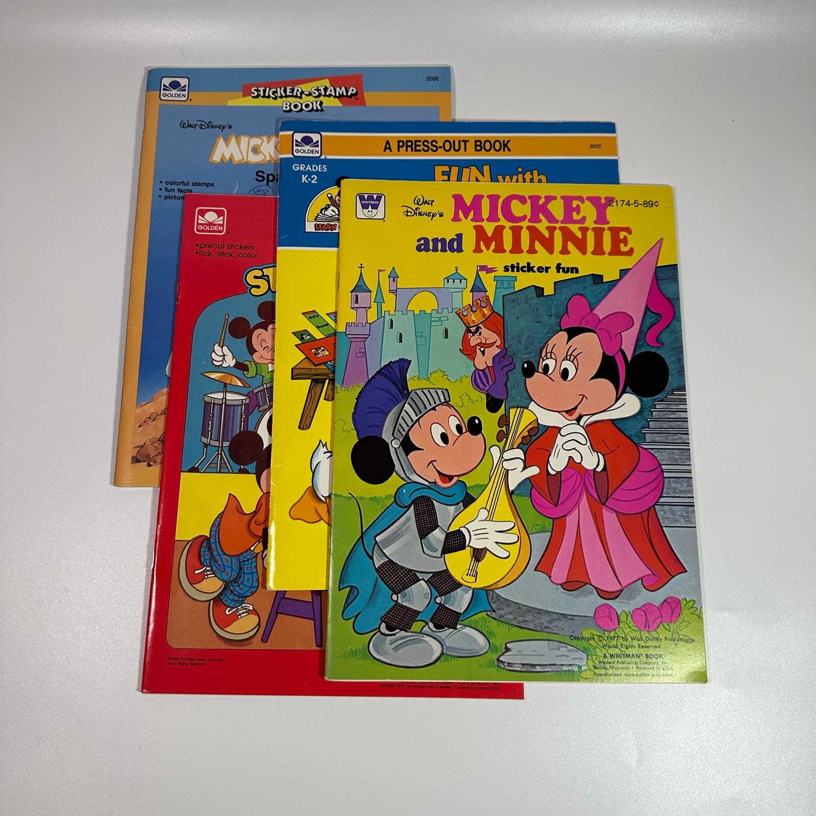 Lot (4) Vintage 90’s Mickey Mouse Sticker Books - Brand New & Unused mxxlu6UI1