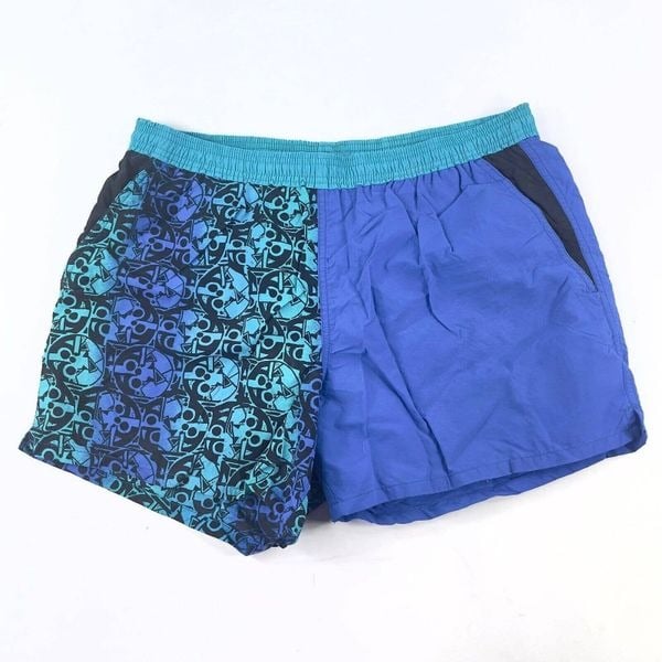 VTG Jantzen Men´s Swim Trunks Shorts Siz M Colorblock Geometric Grren blue short Jb6KdpkE7