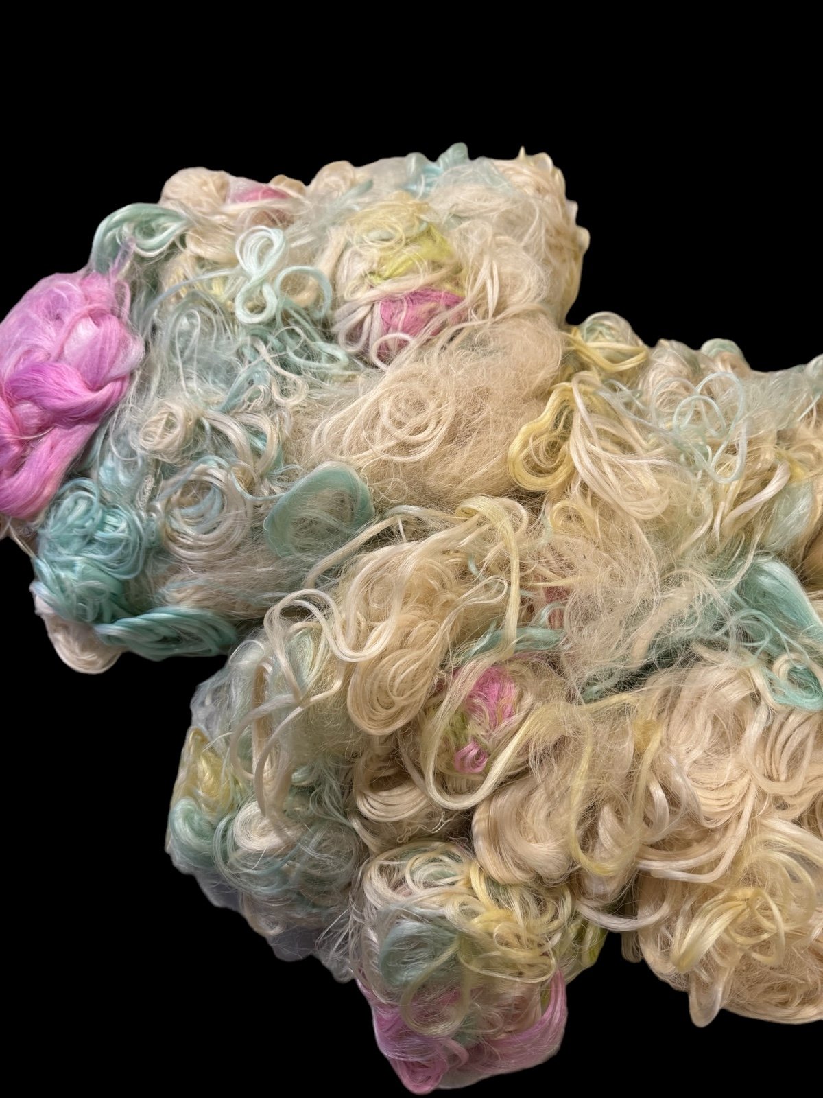 1.98 Pounds of Thrown Silk Fiber. Made in Maine. nT2bdJkK2