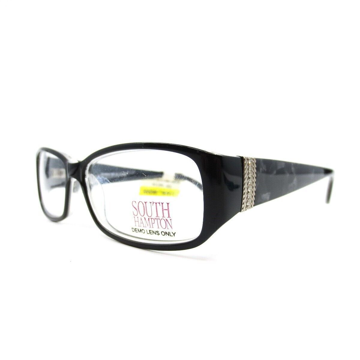 South Hampton SH 0012 BK Eyeglasses Frames Black Rectangular Full Rim 51-14-135 kzILB8o1C
