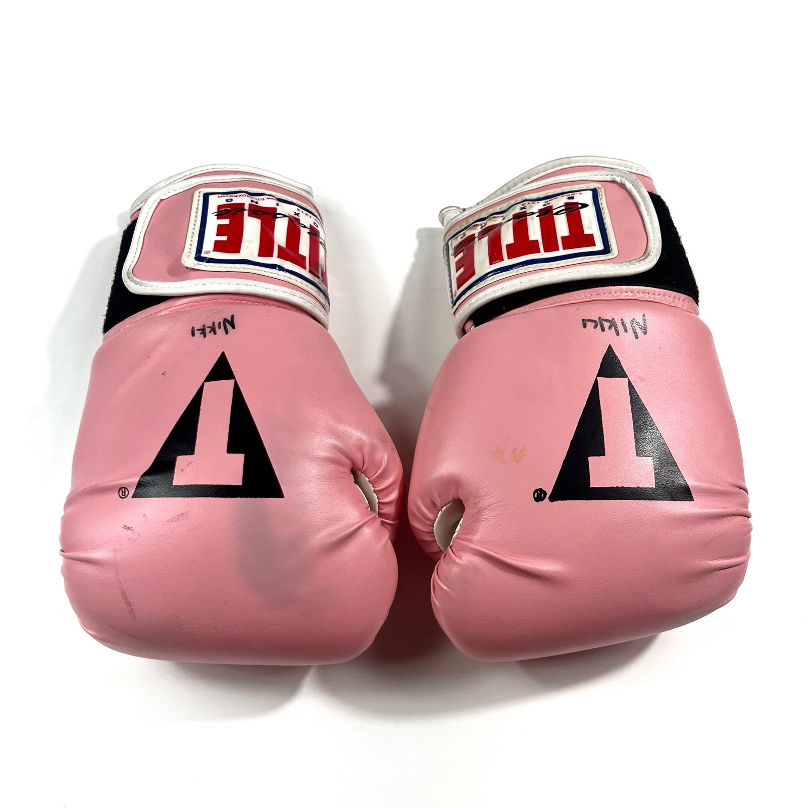 Title Classic Women’s Baby Pink Genuine Leather Boxing Gloves 12oz Practice MMA Nvw0VqrrA